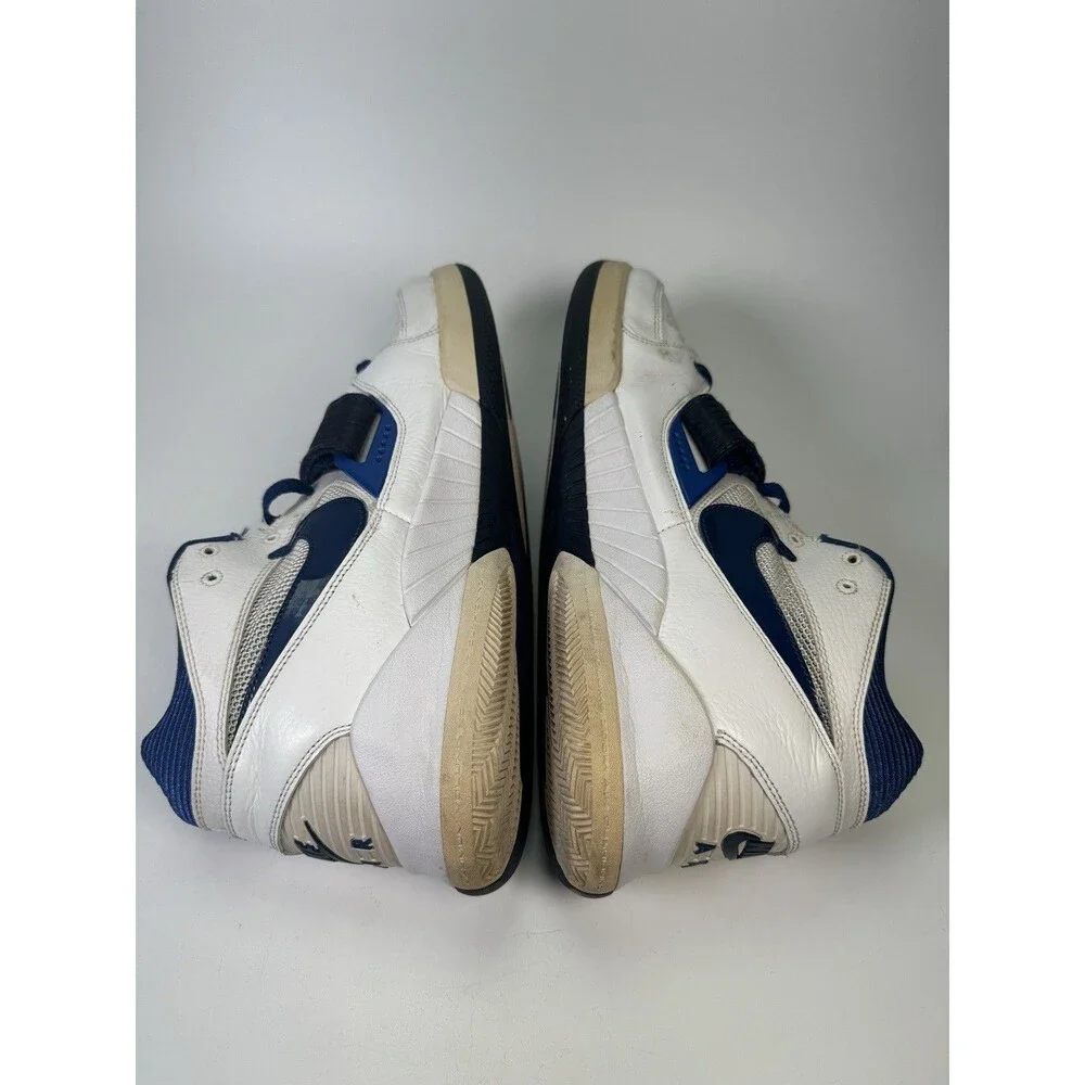 Nike Zoom Air Huarache Basketball Shoes 367171-141 White Blue Sapphire Mens 12